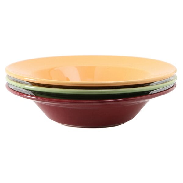 24 oz. Tall China Pasta Bowl, Assorted Colors  - 12/Case