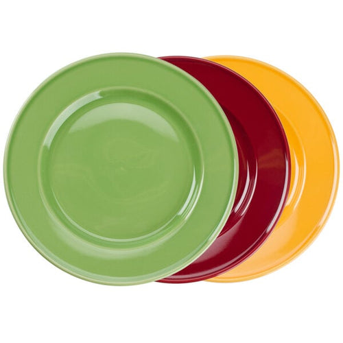 11 1/4" Assorted  Colors  China Plate - 12/Case
