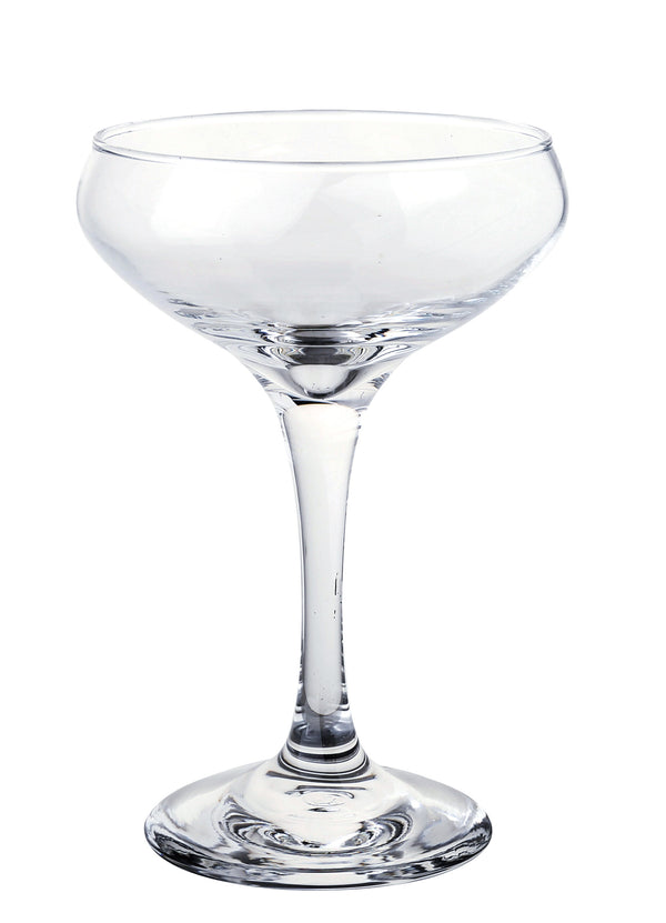 Yanco AS-408 Aqua Spirits Cocktail Glass H6" x T3 3/4" x B3" x D4 1/8" Cocktail Coupe 8.5 oz – 24/Case