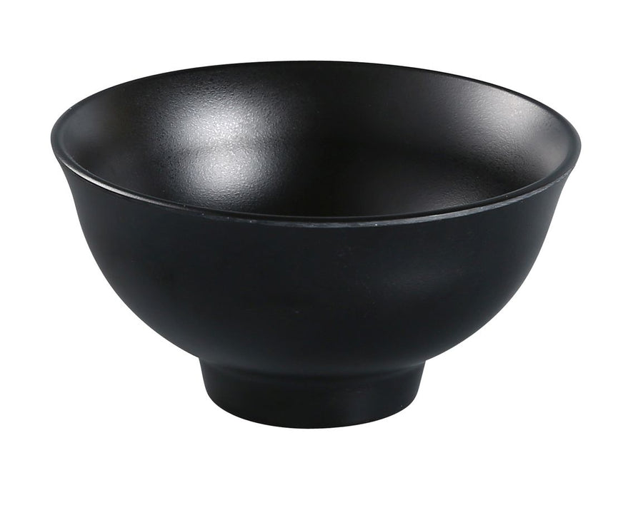 Yanco BP-3004 Black Pearl, 4 1/2" X 2 1/8" RICE BOWL 7 OZ, Black, Break-Resistant, Matte Finish, 48/Case