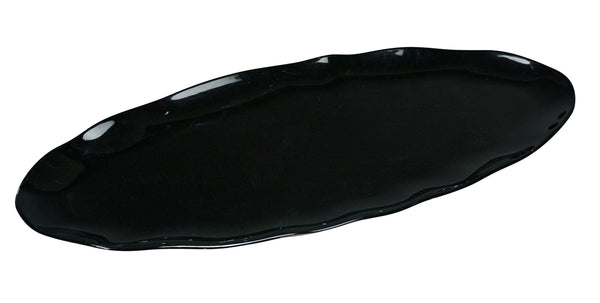 Yanco CAT-2030B Catering Serving Platter 30" x 12" Oval Platter - Black – 6/Case