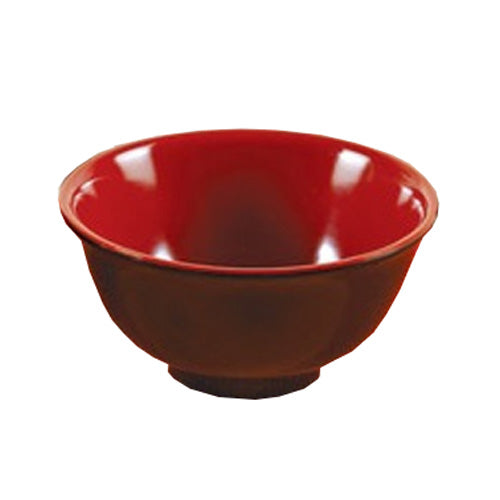 Yanco CR-130 Black & Red Rice Bowl 4 1/2" Rice Bowl 8 oz – 48/Case