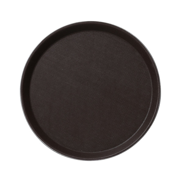 Yanco FT-1400 Serving Trays Serving Tray 14" Round Tray Fiber Glass Brown – 24/Case