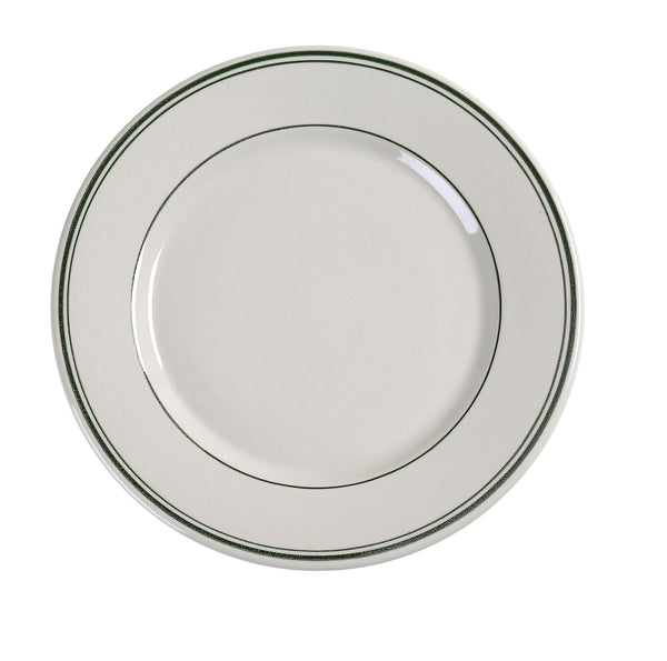 Yanco GB-6 Green Band Salad or Dessert Plate 6 5/8" Plate – 36/Case