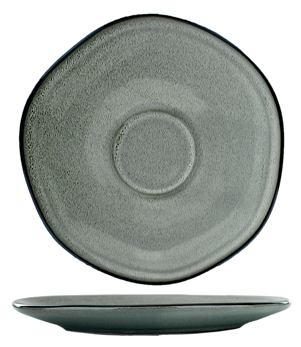 ITI LU-2-AS Luna™ Stoneware Ash Saucer 5-3/4" 5-.75"D – 24/Case