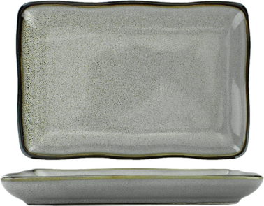 ITI LU-64-AS Luna™ Stoneware Ash Rect Platter 6" x 4" 6"L – 36/Case