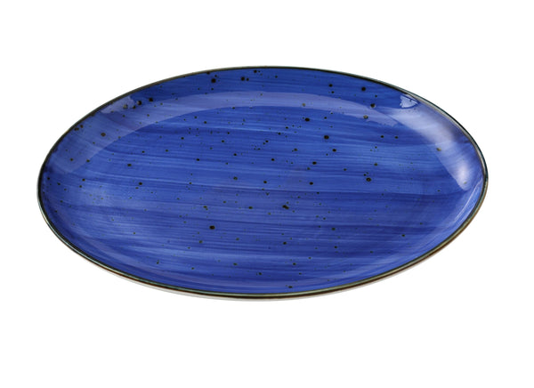 Yanco LY-2110BU Lyon-Blue Dinner Plate 10 x 7" x 1" Coupe Platter Blue – 24/Case
