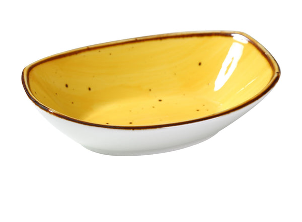 Yanco LY-405YL Lyon-Yellow Dessert Bowl 5 1/2" x 3 3/4" x 1 3/8" Small Oval Dish 5 oz Yellow – 36/Case