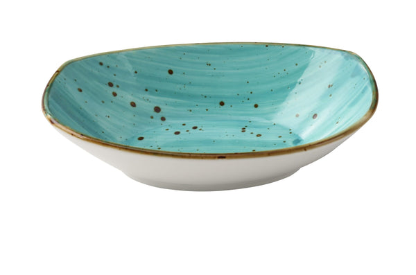 Yanco LY-407TQ Lyon-Turquoise Pasta Bowl 7" x 4 3/4" x 1 3/4" Oval Bowl 10 oz Turquoise – 24/Case