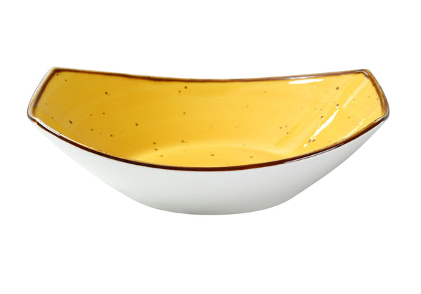 Yanco LY-407YL Lyon-Yellow Pasta Bowl 7" x 4 3/4" x 1 3/4" Oval Bowl 10 oz Yellow – 24/Case
