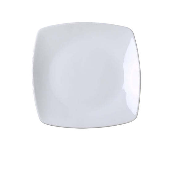Yanco ML-2112 Main Land Dinner Plate 12" x 1 1/2" Square Plate With Rounded Corner – 12/Case