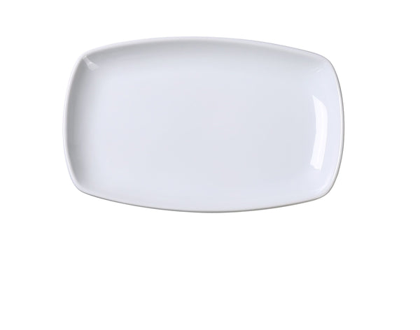 Yanco ML-2214 Main Land Dinner Plate 14 1/4" x 9 1/2" x 1/4" Rectangular Plate With Rounded Corner – 12/Case