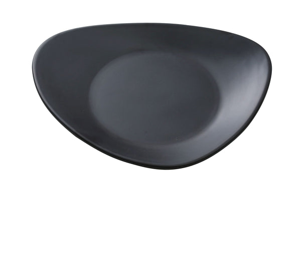Yanco MO-110BK Moderne Dinner Plate 10 1/2" x 9" Triangle Plate Black – 24/Case