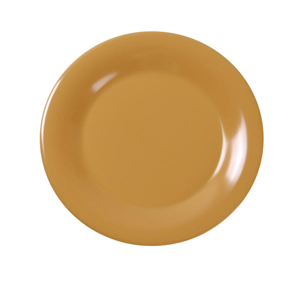 Yanco MS-010YL Milestone Dinner Plate 10 1/2" Wide Rim Round Plate Yellow – 24/Case