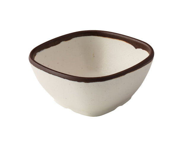 Yanco NA-505 Nature Art Miso Soup Bowl 4 1/2" x 2" Square Miso Soup Bowl 10 oz – 48/Case