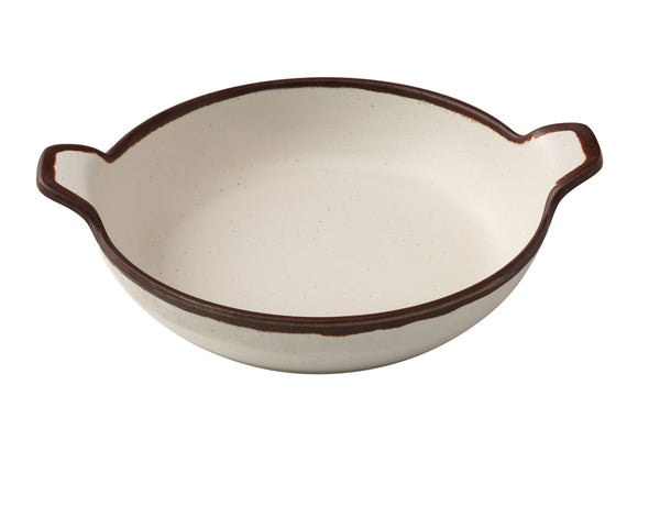 Yanco NA-509 Nature Art Bowl With Handle 9" x 7 1/2" x 1 3/4" Bowl With Handle 24 oz – 36/Case