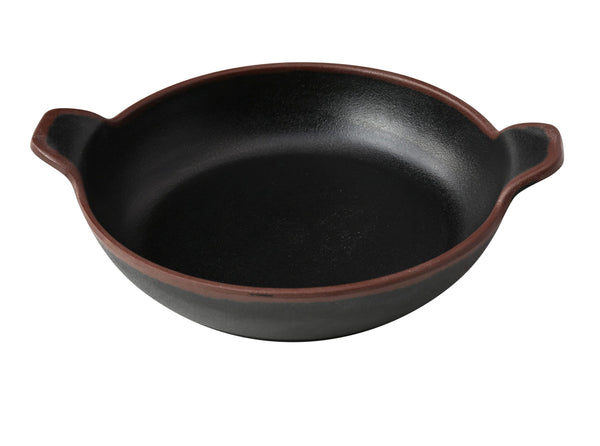 Yanco NA-509BK Nature Art Bowl With Handle 9" x 7 1/2" x 1 3/4" Bowl With Handle 24 oz – 36/Case