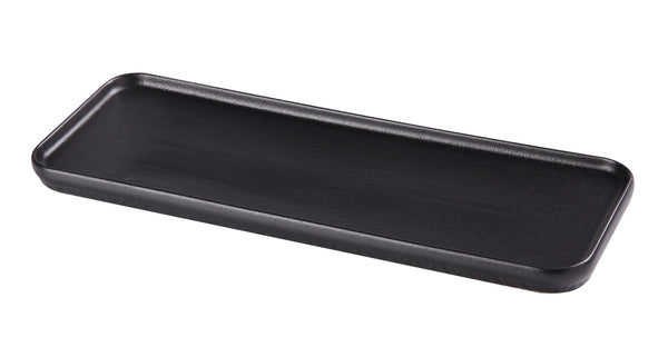 Yanco NB-513 Noble Black Display Plate 13-3/8" x 4-3/4" x 3/4" Rectangular Plate – 24/Case
