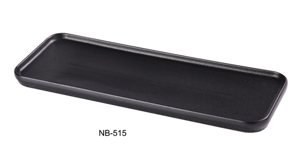 Yanco NB-515 Noble Black Display Plate 15-1/2" x 5-1/2" x 3/4" Rectangular Plate – 12/Case