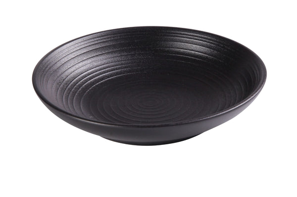 Yanco NB-609 Noble Black Pasta or Salad Bowl 9" x 2" Salad/Pasta Bowl 28 oz – 12/Case