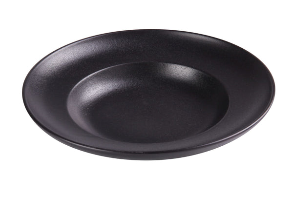 Yanco NB-710 Noble Black Mediterranean Pasta Bowl 10-7/8" x 7" x 2-1/4" Mediterranean Pasta Bowl 10 oz, Inner Diameter 7" – 12/Case