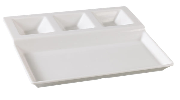 Yanco NC-2520 Compartment Collection Rectangular Compartment Tray 12 1/4" x 10 1/2" 4-Divided Compartment – 12/Case