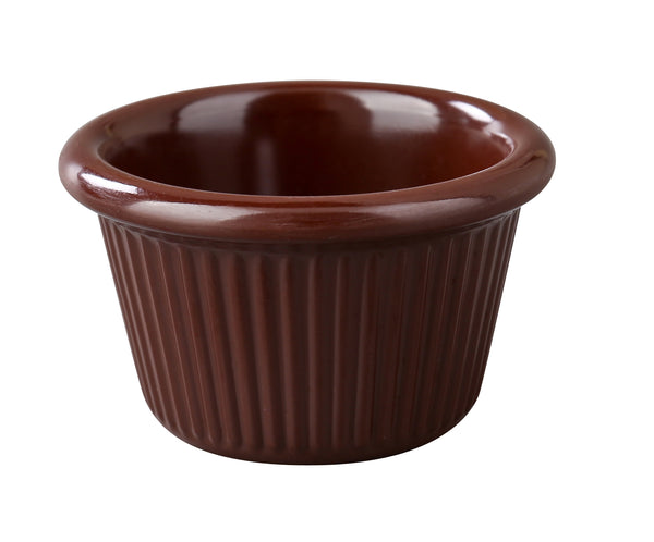 Yanco NC-536C Accessories (Melamine) Ramekin 2 7/8", 2 oz Smooth Ramekin Chocolate – 72/Case