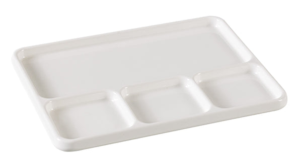 Yanco NC-7510 Compartment Collection Rectangular Compartment Tray 9 1/4 x 6 3/4" 4-Divided Compartment – 24/Case