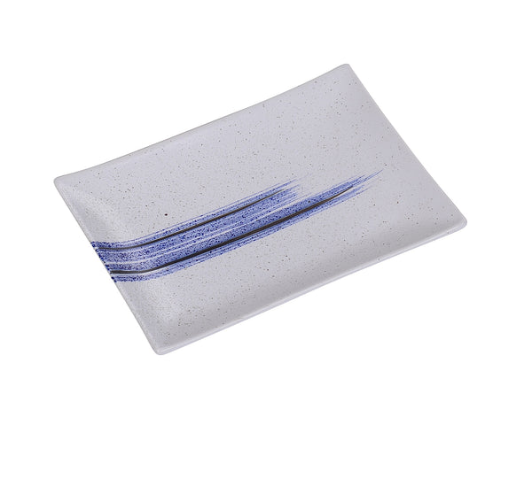 Yanco OC-308 Ocean Appetizer or Dessert Plate 8" x 5 1/2" x 7/8" Rectangular Plate – 36/Case