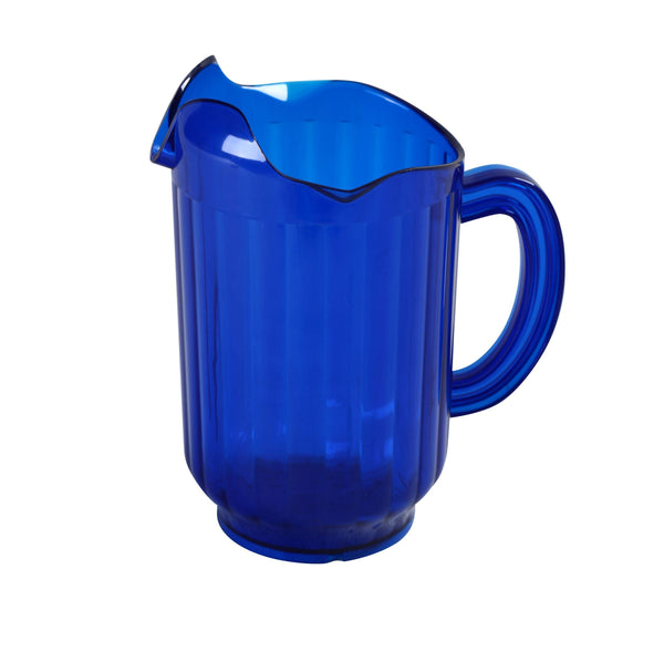 Yanco PC-060B Pitcher Pitcher 3 Spout Plastic Pitcher Blue 60 oz – 12/Case