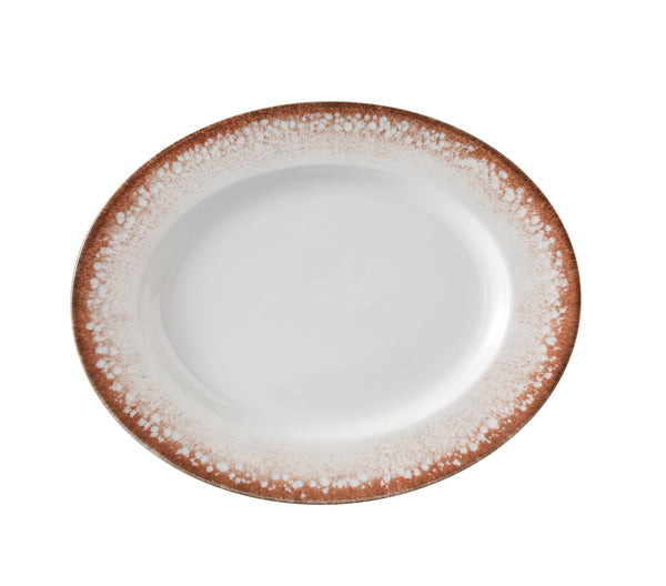Yanco PR-212 Porto Dinner Platter 12" x 9 1/2" x 1" Oval Plate – 12/Case