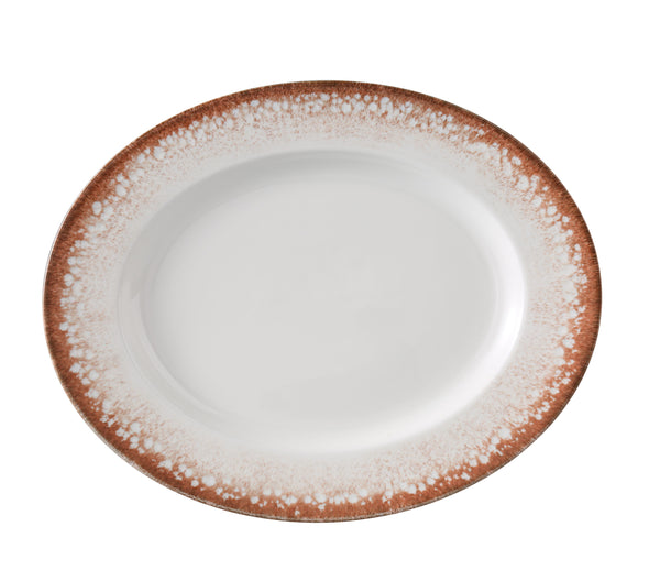 Yanco PR-213 Porto Dinner Platter 12 7/8" x 10 1/8" x 1 1/8" Oval Plate – 12/Case