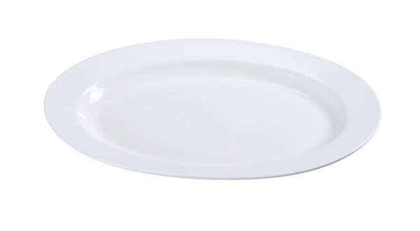 Yanco PS-13 Piscataway Dinner Plate 11 3/4" x 7 3/4" Oval Platter – 12/Case
