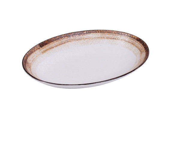 Yanco RO-2912 Rockeye-2 Dinner Plate 12" x 9" x 1 3/4" Deep Oval Plate 28 oz – 12/Case