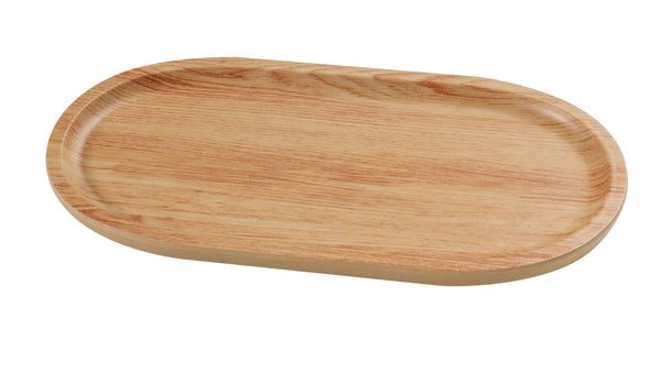 Yanco WD-2510 Wooden Tray Serving Platter 10 1/2" x 5 1/2" Oval Plate – 36/Case