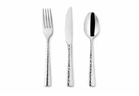 Modern Hammered Flatware Set